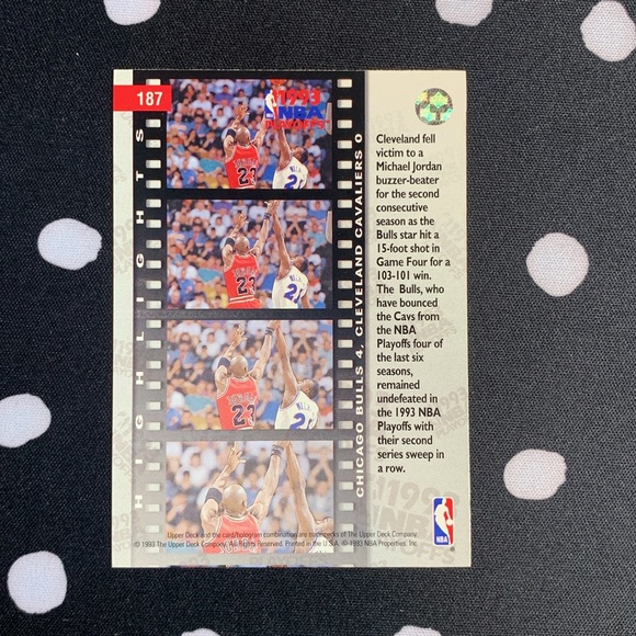 Michael Jordan 1993 Topps Upper Deck Playoffs Highlights NBA HOF Legend!! - Picture 7 of 8